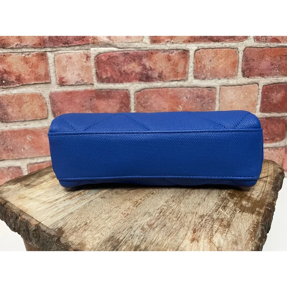 Lug Jib XL Quilted Cosmetic Pouch Sapphire Blue Travel Makeup Bag New